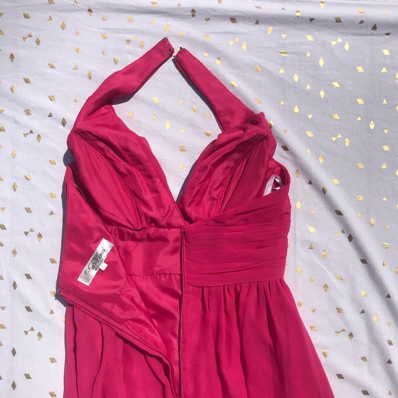 Pink Empire Waist Halter Formal Dress Sz 4 - Picture 6 of 13